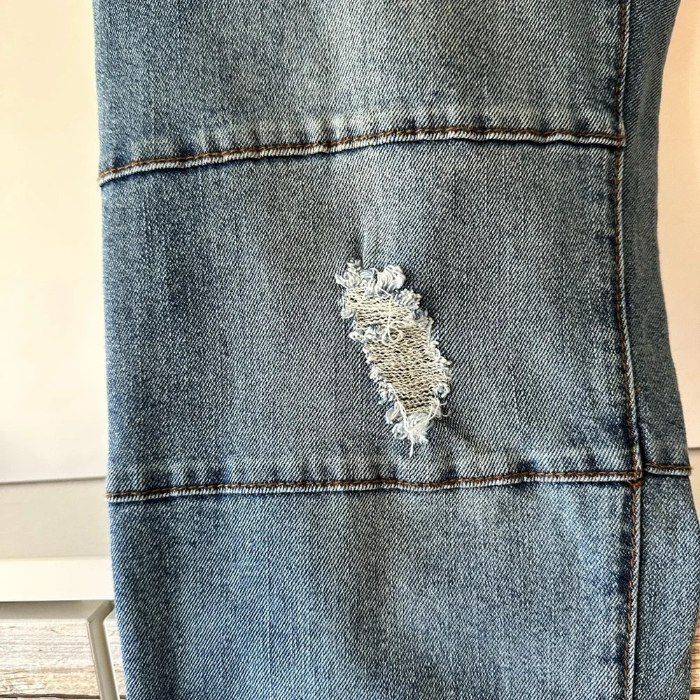 Smoke & Ash Moto Jeans 🔥 Distressed Skinny Denim 34x32 Stretch